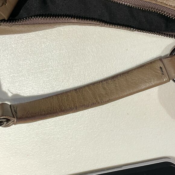 Isabella Fiore Purse Tan Leather Studded Fringe Hobo Shoulder Handbag Braided - Picture 11 of 12